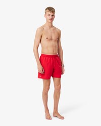 Halblange, einfarbige Badehose