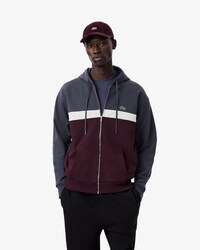 Hoodie mit Rei&szlig;verschluss und Colorblock-Design