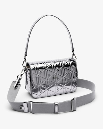 Metallic-Schultertasche