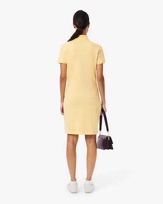 Slim Fit-Polokleid aus dehnbarem Mini Piqu&eacute;