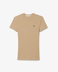 Slim Fit-T-Shirt aus gerippter Baumwolle