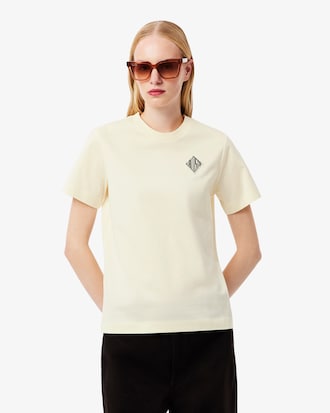 T-Shirt aus Baumwolle mit Lacoste-Badge