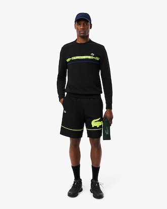 Tennisshorts aus Diamant-Taft mit Print