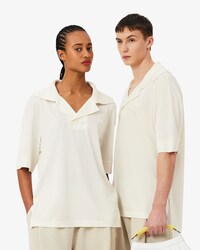 Oversized-Polohemd Runway mit Piqu&eacute; aus Seide