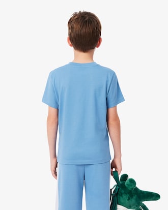 T-Shirt aus Baumwolle mit Colorblock-Design