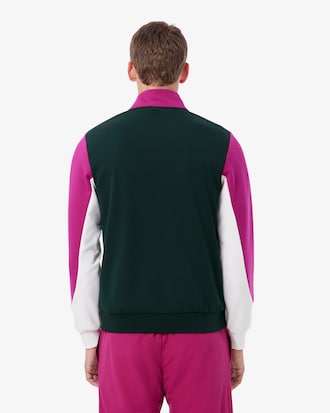 Sportliches Sweatshirt mit Quarter Zip und Colorblock-Design