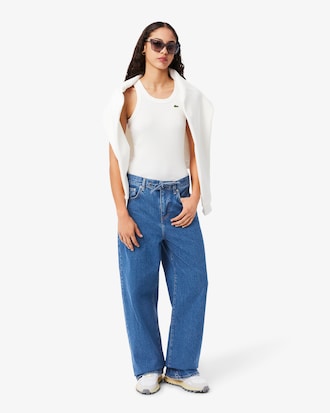 Denim-Jeans mit weitem Schnitt