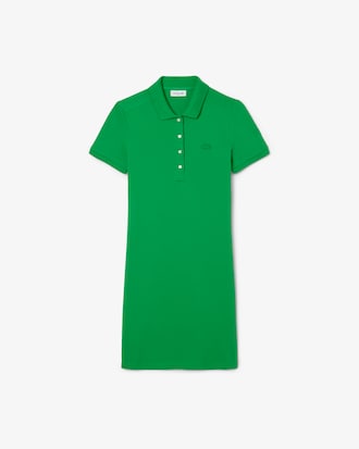 Slim Fit-Polokleid aus dehnbarem Mini Piqué
