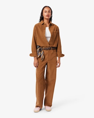 Weite Hose aus Cord