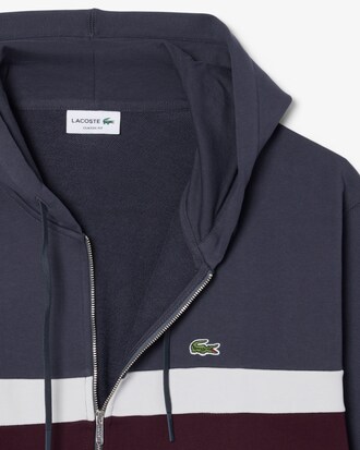 Zipped Colour-block Hoodie