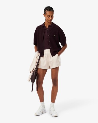 Slim Fit Damen LACOSTE Poloshirt aus Stretch-Baumwoll-Piqu&eacute;