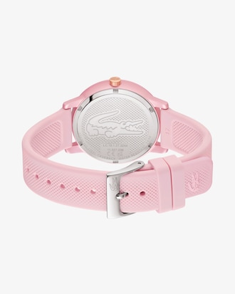 LACOSTE 12.12 GO Dreizeigeruhr aus zartrosafarbenem Silikon