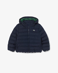 Puffer-Jacke aus Diamant-Taft mit Kapuze