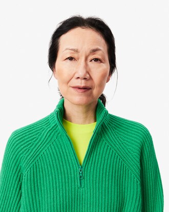 Pullover aus Wolle mit Perlmuster und Reißberschluss