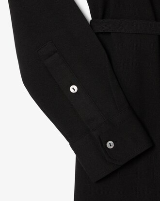Slim Fit-Wickelkleid mit Polokragen