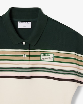 Slim Fit-Polohemd mit Streifen, hergestellt in Frankreich