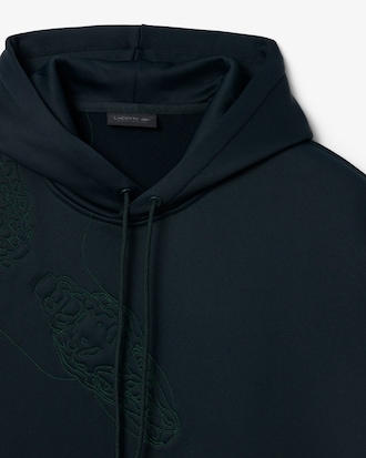 Hoodie Runway mit gesticktem Krokodil