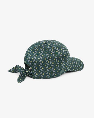 Cap aus Satin mit Krawattenakzent