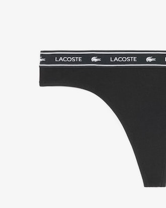 Tangas aus Stretch-Baumwolle mit Logo-Bund