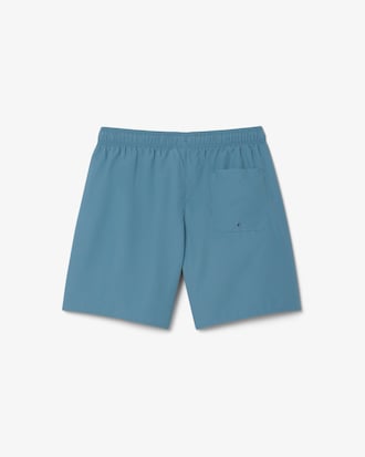 Halblange, einfarbige Badehose