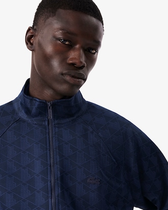 Jacke aus Jacquard mit Rei&szlig;verschluss und Monogramm