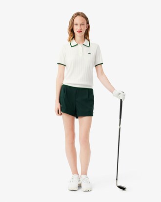 Golf-Pullover mit Polokragen und kurzen Ärmeln