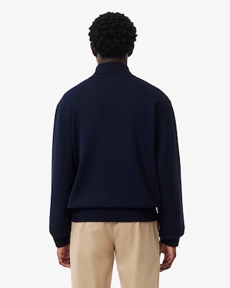 Fleece-Sweatshirt mit Rei&szlig;verschluss und hohem Kragen