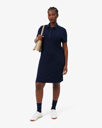 Slim Fit-Polokleid aus dehnbarem Mini Piqu&eacute;