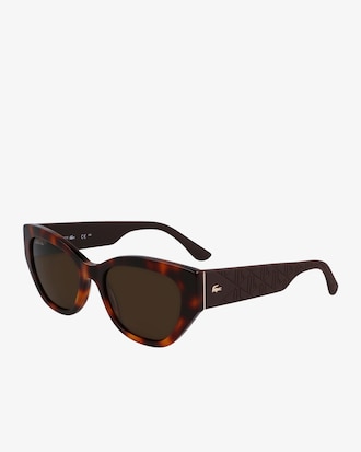 Rechteckige Acetat-Sonnenbrille mit Monogramm