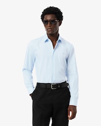 Slim Fit-Hemd aus gestreifter Stretch-Popeline
