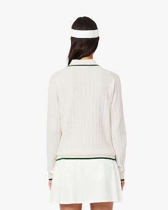 Dehnbarer Golf-Pullover mit Polokragen