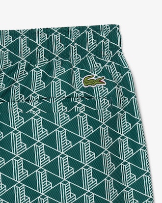 Halblange Badehose mit Monogramm-Druck
