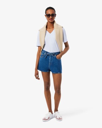 Relaxed Fit-T-Shirt aus weicher Baumwolle mit V-Ausschnitt