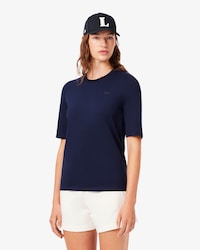 T-Shirt aus weicher Baumwolle mit Dreiviertel&auml;rmeln