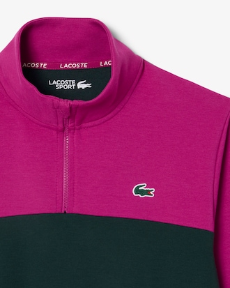 Sportliches Sweatshirt mit Quarter Zip und Colorblock-Design