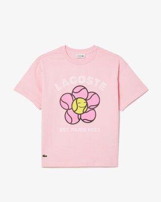 T-Shirt aus Baumwolle mit Vintage-Blumen-Print