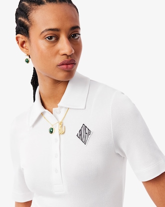 Slim Fit-Polohemd Runway aus Satin-Piqué