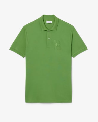 Classic Fit-Polohemd aus Petit Piqu&eacute; mit Stickereien