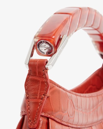 Tasche Runway H Lenglen aus Leder mit Krokodileffekt