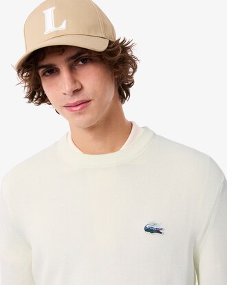 Pullover aus Baumwolle mit Krokodil und Landschaftsmotiv