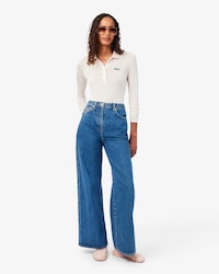 Wide Fit-Jeans mit hoher Taille