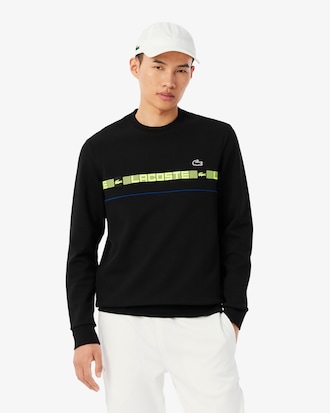 Tennis-Sweatshirt mit Branding-Streifen