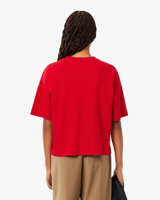 Relaxed Fit-T-Shirt mit Krokodil und Landschaft