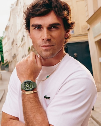 Quadratische Analog- und Digitaluhr LC33 aus Silikon