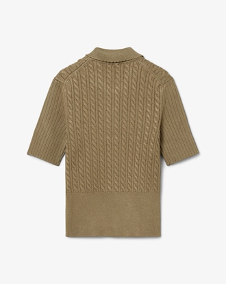 Pullover Runway mit Polokragen und Zopfmuster