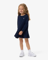 Kleid aus Fleece mit langen Ärmeln