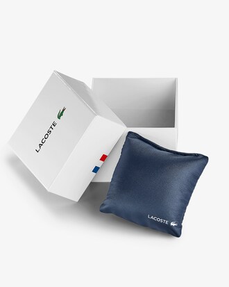 LACOSTE MOVE 12.12 Dreizeigeruhr aus navyfarbenem Silikon