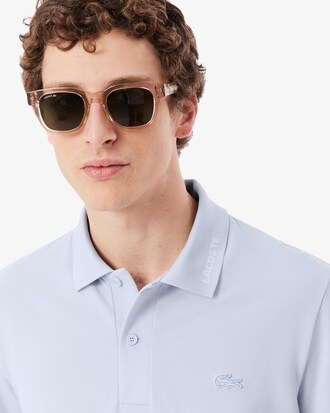 Slim Commuter Fit-Polohemd aus Piqu&eacute; mit Branding aus Jacquard