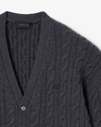 Cardigan Runway aus Kaschmir mit Zopfmuster