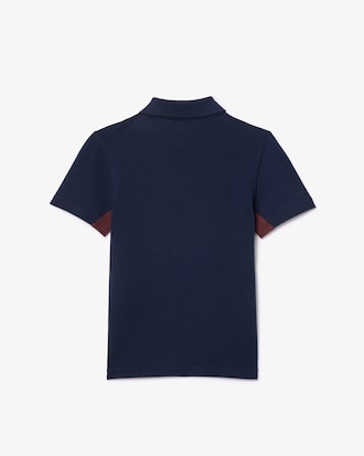 Polohemd aus Petit Piqué mit Kontrastband